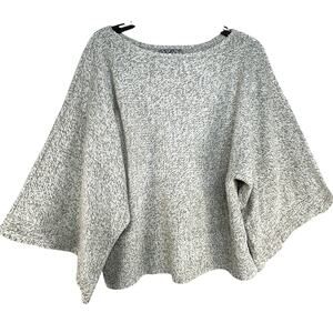 Curio Dolman Sleeve Chenille Sweater Women's Size L Tan Beige Heathered Cropped